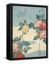 Japanese Nightingale and Spray of Roses, C. 1832-Katsushika Hokusai-Framed Stretched Canvas