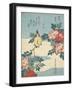 Japanese Nightingale and Spray of Roses, C. 1832-Katsushika Hokusai-Framed Giclee Print