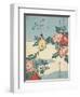 Japanese Nightingale and Spray of Roses, C. 1832-Katsushika Hokusai-Framed Giclee Print