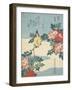 Japanese Nightingale and Spray of Roses, C. 1832-Katsushika Hokusai-Framed Premium Giclee Print
