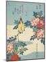 Japanese Nightingale and Spray of Roses, C. 1832-Katsushika Hokusai-Mounted Premium Giclee Print