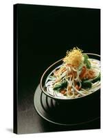 Japanese Noodle Soup (Miso Udon) with Fried Ginger-Frank Wieder-Stretched Canvas