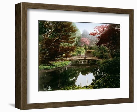 Japanese Ornamental Garden in Blossom-Kusakabe Kimbei-Framed Giclee Print