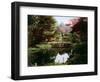 Japanese Ornamental Garden in Blossom-Kusakabe Kimbei-Framed Giclee Print