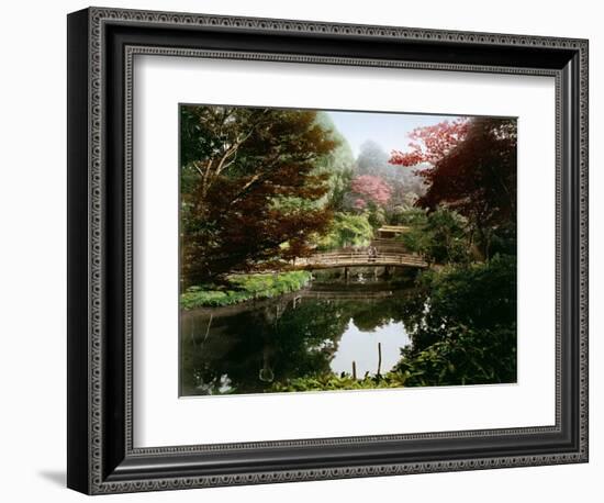 Japanese Ornamental Garden in Blossom-Kusakabe Kimbei-Framed Giclee Print