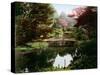 Japanese Ornamental Garden in Blossom-Kusakabe Kimbei-Stretched Canvas