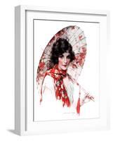 "Japanese Parasol,"August 15, 1925-J. Knowles Hare-Framed Giclee Print