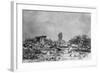 Japanese Park after Earthquake; Tower-null-Framed Photographic Print