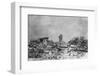 Japanese Park after Earthquake; Tower-null-Framed Photographic Print