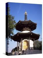 Japanese Peace Pagoda, Battersea Park, London, England, United Kingdom-Charles Bowman-Stretched Canvas