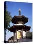 Japanese Peace Pagoda, Battersea Park, London, England, United Kingdom-Charles Bowman-Stretched Canvas