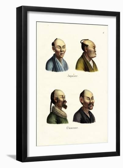 Japanese People, 1824-Karl Joseph Brodtmann-Framed Giclee Print