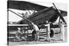 Japanese Plane Being Loaded with Bombs in Manchuria, 1933-Japanese Photographer-Stretched Canvas