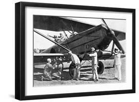 Japanese Plane Being Loaded with Bombs in Manchuria, 1933-Japanese Photographer-Framed Photographic Print