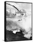 Japanese Plane Crashing in the Pacific-null-Framed Stretched Canvas