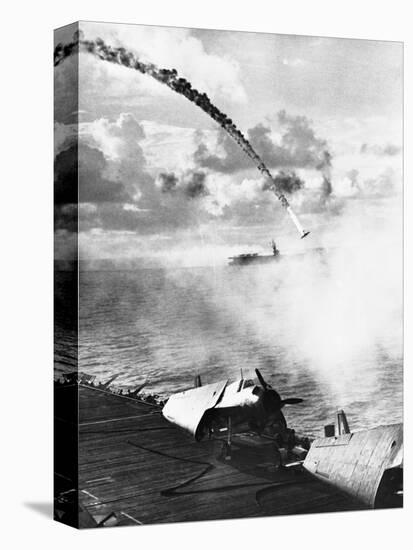 Japanese Plane Crashing in the Pacific-null-Stretched Canvas