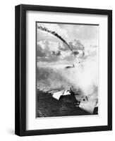 Japanese Plane Crashing in the Pacific-null-Framed Photographic Print