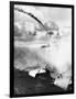 Japanese Plane Crashing in the Pacific-null-Framed Photographic Print