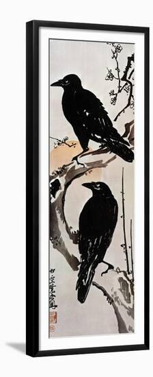 Japanese Print: Crow-Kawanabe Kyosai-Framed Premium Giclee Print