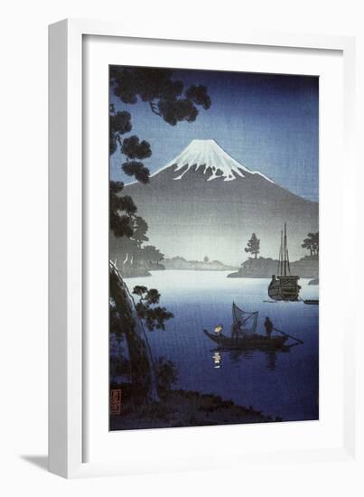 Japanese Print (Mt Fuji from Tagonoura)-null-Framed Giclee Print