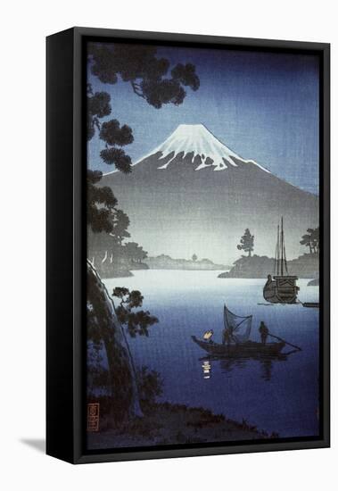 Japanese Print (Mt Fuji from Tagonoura)-null-Framed Stretched Canvas