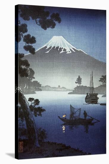 Japanese Print (Mt Fuji from Tagonoura)-null-Stretched Canvas