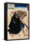 Japanese Print of a Samurai Possibly by Kunisada-Stefano Bianchetti-Framed Stretched Canvas