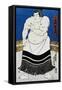 Japanese Print of a Sumo Wrestler Probably by Kunisada-Stefano Bianchetti-Framed Stretched Canvas