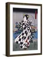 Japanese Print of a Woman Possibly by Yoshitoshi-Stefano Bianchetti-Framed Giclee Print