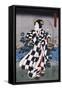 Japanese Print of a Woman Possibly by Yoshitoshi-Stefano Bianchetti-Framed Stretched Canvas