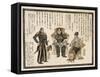 Japanese Print Showing Commander Anan, Commodore Matthew Perry and Captain Henry Adams-null-Framed Stretched Canvas