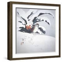 Japanese Print (Snow Bird)-null-Framed Giclee Print