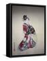 Japanese Print (Woman in Kimono)-null-Framed Stretched Canvas