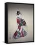 Japanese Print (Woman in Kimono)-null-Framed Stretched Canvas