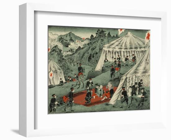 Japanese Red Cross Cares for the Wounded-null-Framed Art Print