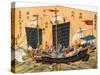 Japanese Red Seal Ship-null-Stretched Canvas