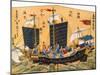 Japanese Red Seal Ship-null-Mounted Giclee Print