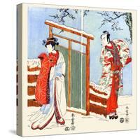 Japanese Romance-Katsukawa Shunsho-Stretched Canvas