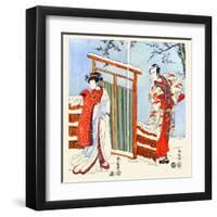 Japanese Romance-Katsukawa Shunsho-Framed Art Print