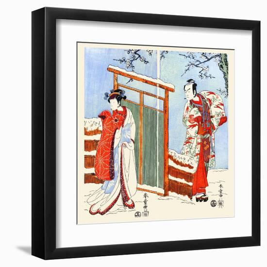 Japanese Romance-Katsukawa Shunsho-Framed Art Print