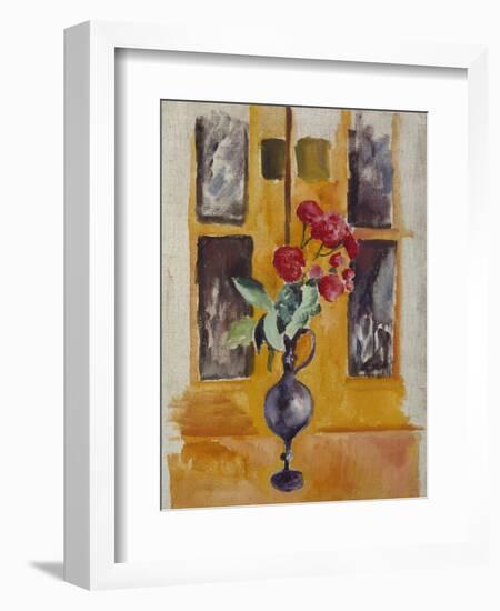 Japanese Roses in a Blue Glass, 1910-Auguste Macke-Framed Giclee Print