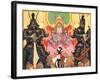Japanese Samurai and King-null-Framed Art Print
