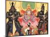 Japanese Samurai and King-null-Mounted Art Print