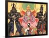 Japanese Samurai and King-null-Framed Art Print