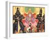 Japanese Samurai and King-null-Framed Art Print