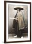 Japanese Samurai in Traditional Costume, 1868-Felice Beato-Framed Giclee Print