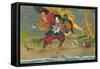 Japanese Samurai, Kikuchi Temitsu-null-Framed Stretched Canvas