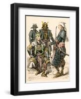 Japanese Samurai Warriors in Full Armor-null-Framed Giclee Print