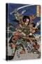 Japanese Samurai-Shuntei Katsukawa-Stretched Canvas