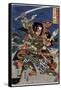 Japanese Samurai-Shuntei Katsukawa-Framed Stretched Canvas